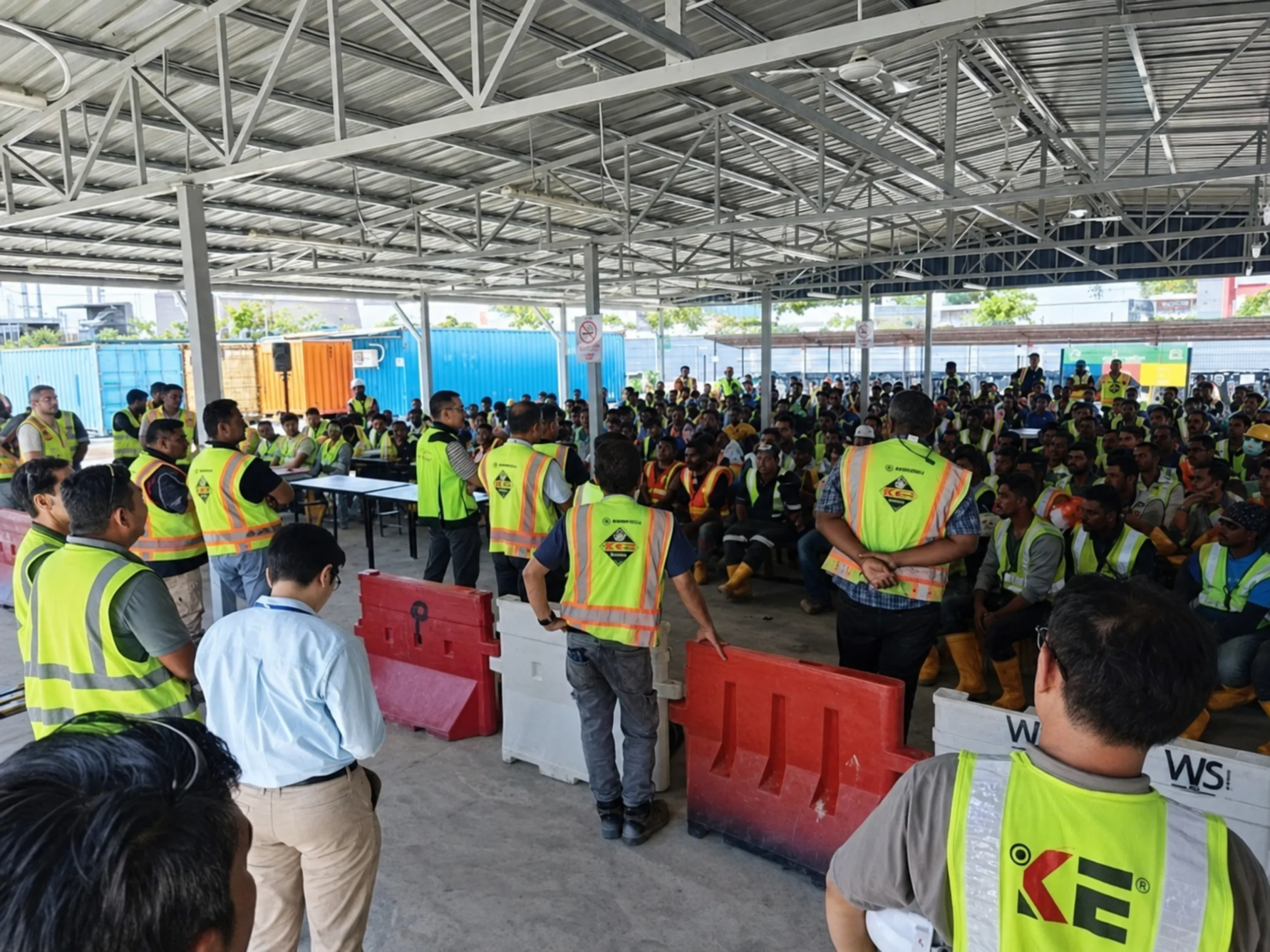 Group of trainees attending a safety career training session