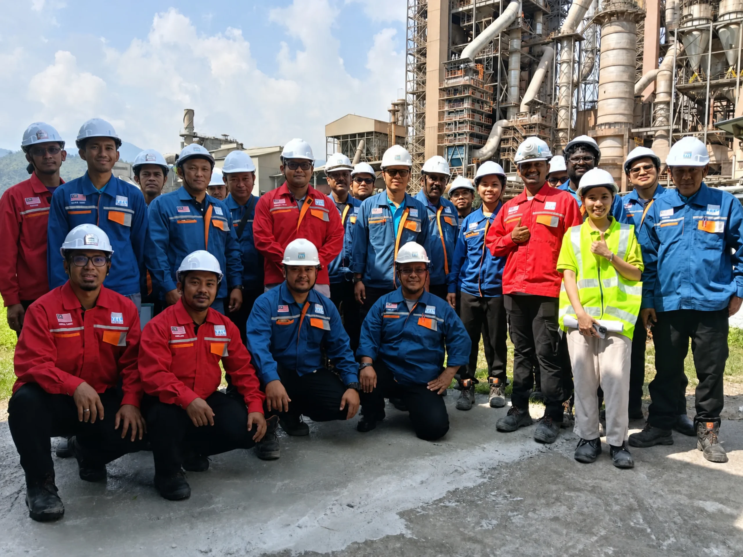 Safety officer briefing workers on-site before HSE consultancy work begins